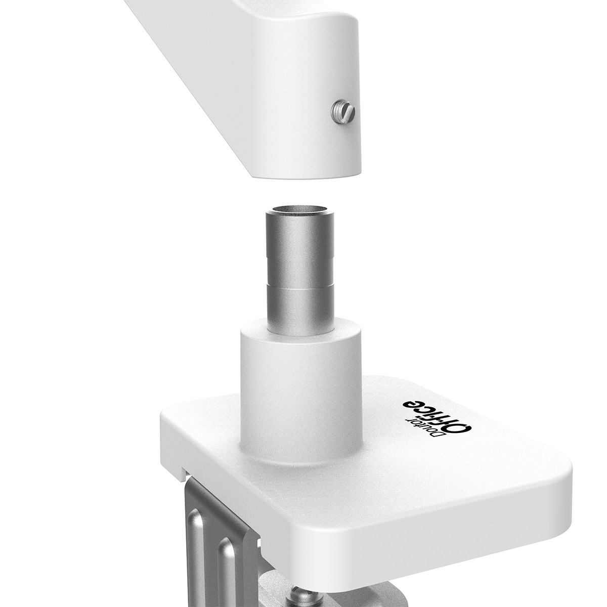 Suporte de Mesa Dr. Office Titan Z120 White, Articulado, Com Pistão, Para 2 Monitores de Até 32 Pol, Branco, DR-MA-Z12T2M0K32INN10WN