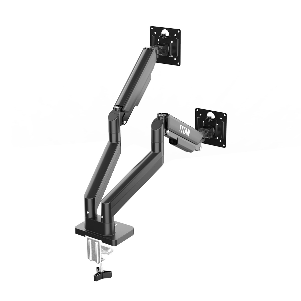 Suporte de Mesa Dr. Office Titan Z220, Articulado, Com Pistão, Para 2 Monitores de Até 32 Pol, DR-MA-Z22T2M0K32INN10BN