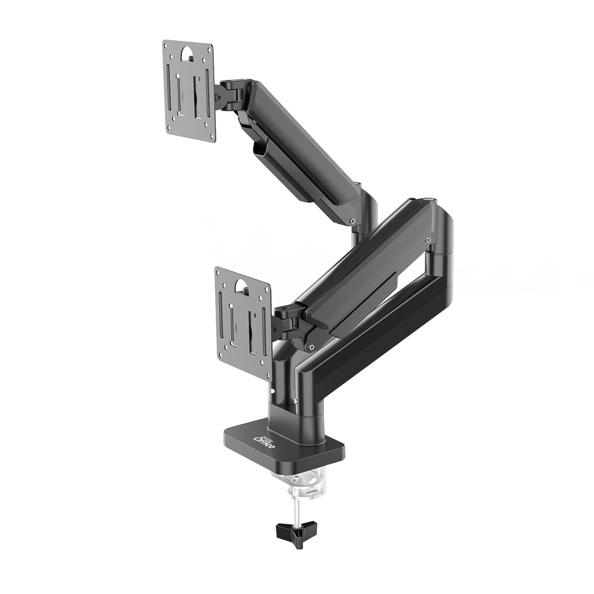 Suporte de Mesa Dr. Office Titan Z220, Articulado, Com Pistão, Para 2 Monitores de Até 32 Pol, DR-MA-Z22T2M0K32INN10BN