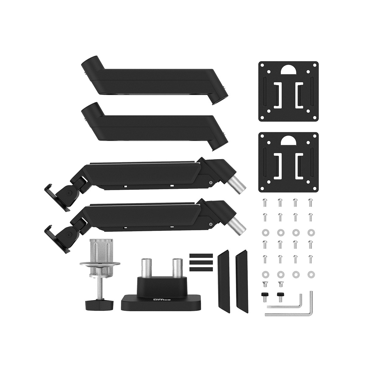 Suporte de Mesa Dr. Office Titan Z220, Articulado, Com Pistão, Para 2 Monitores de Até 32 Pol, DR-MA-Z22T2M0K32INN10BN