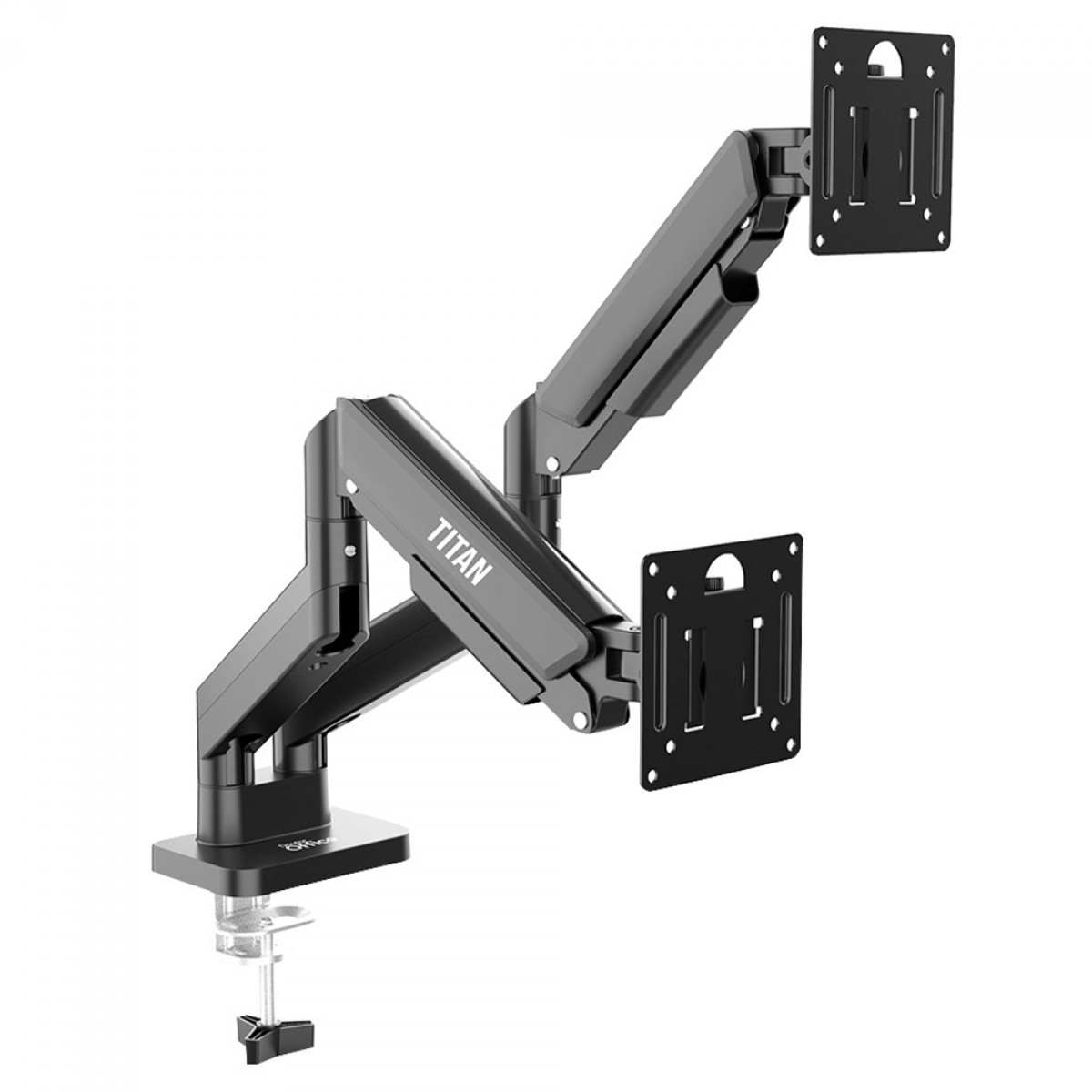 Suporte de Mesa Dr. Office Titan Z220, Articulado, Com Pistão, Para 2 Monitores de Até 32 Pol, DR-MA-Z22T2M0K32INN10BN
