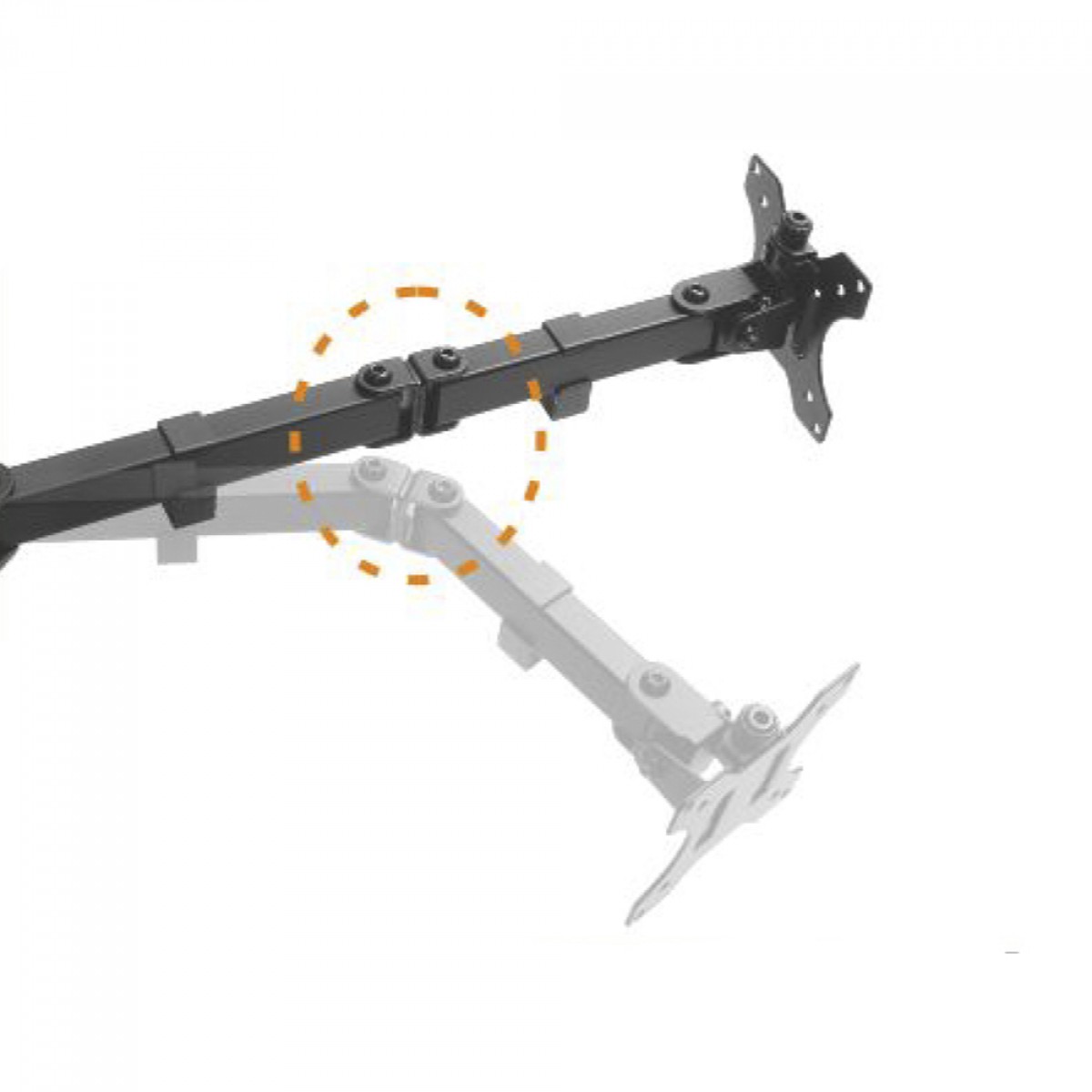 Suporte de mesa Elg, Ergonômico, Articulado, Para 2 Monitores de 17" a 32", T1224N