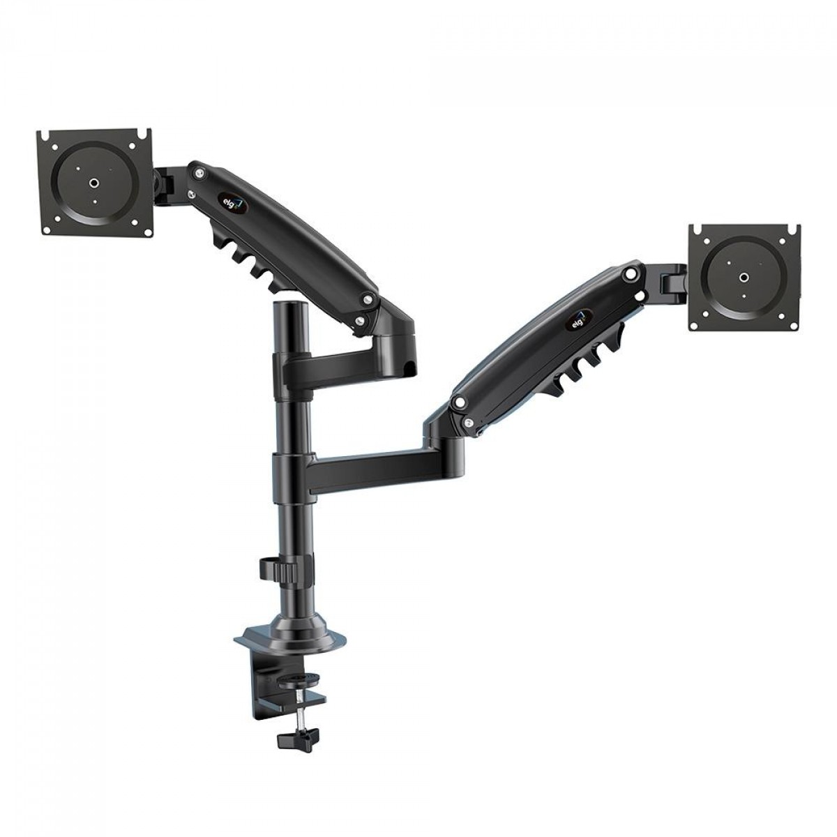 Suporte de Mesa ELG, Ergonômico, Multiarticulado, Com Pistão, Para 2 Monitores de 17" a 27", FH160N