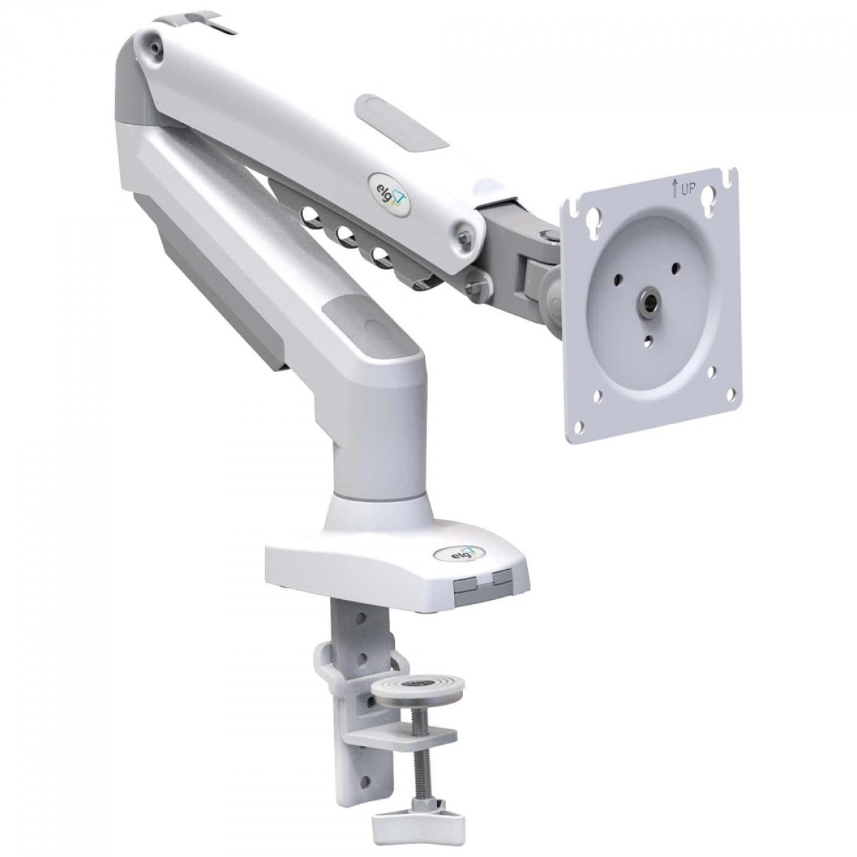 Suporte de Mesa ELG F80W, Articulado, Com Pistão, Para Monitores 17 Até 35 Pol, Branco