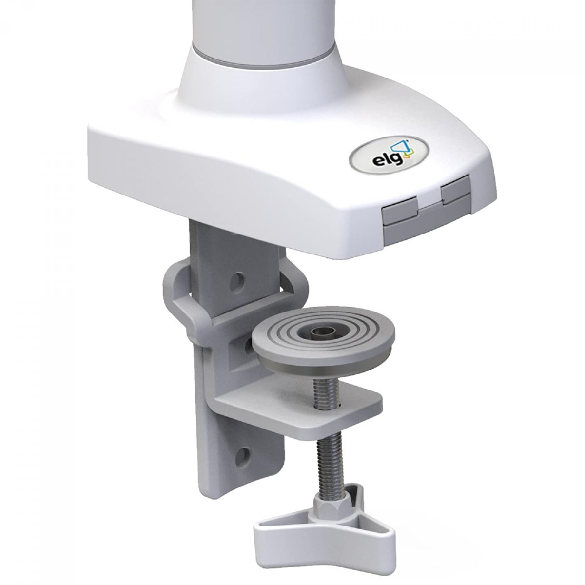 Suporte de Mesa ELG F80W, Articulado, Com Pistão, Para Monitores 17 Até 35 Pol, Branco
