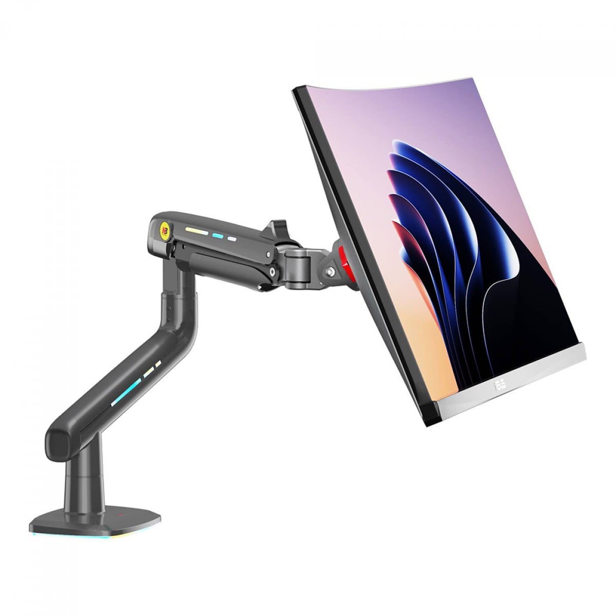 Suporte de Mesa Ergonômico North Bayou F5-G, RGB, Articulado, Para Monitores de 32 Até 60 Pol, Preto