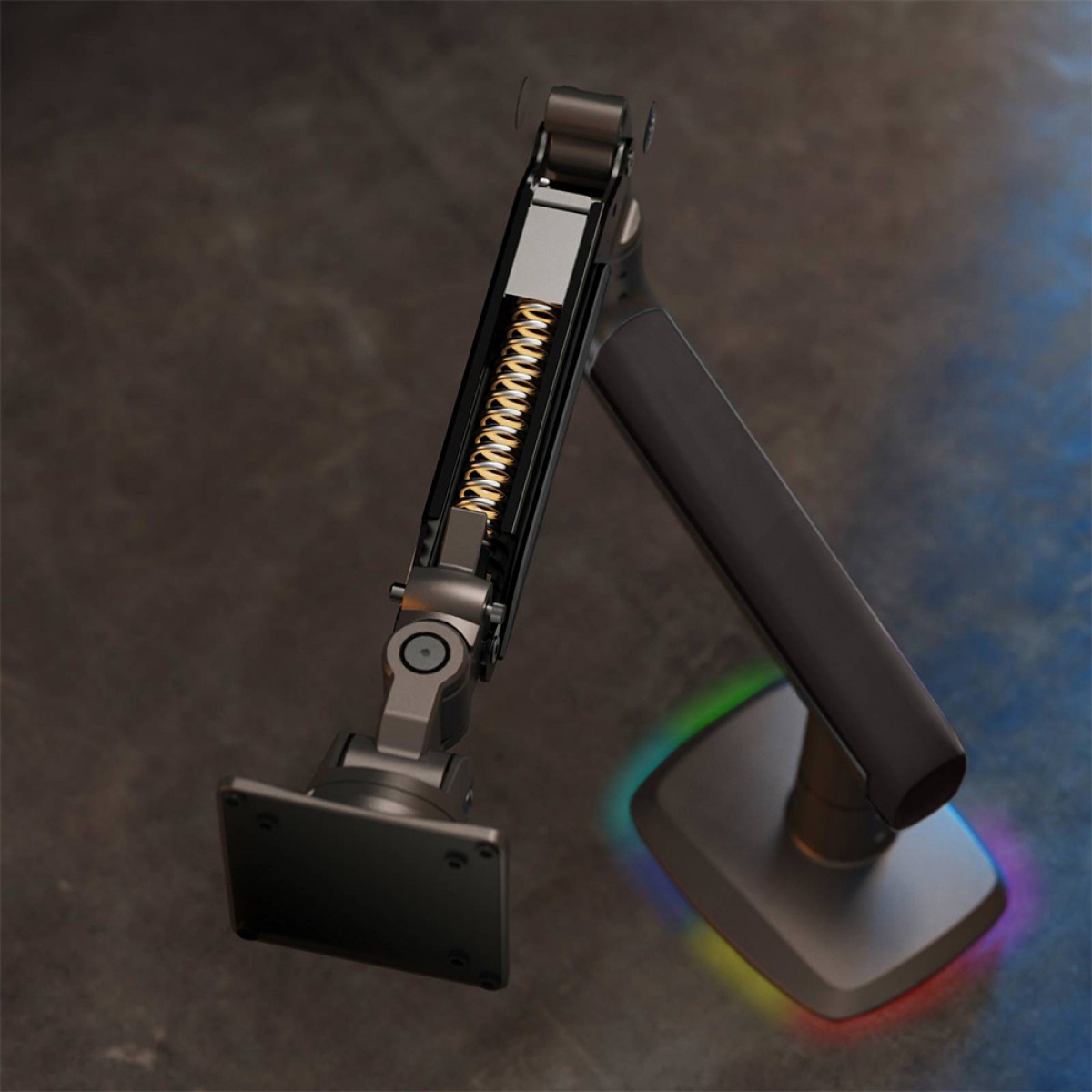 Suporte de Mesa Ergonômico North Bayou F5-G, RGB, Articulado, Para Monitores de 32 Até 60 Pol, Preto