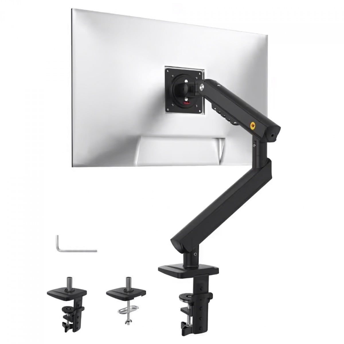Suporte de Mesa Ergonômico North Bayou Single Arm A5-B, Articulado, Para Monitores 17 Até 32 Pol, Preto