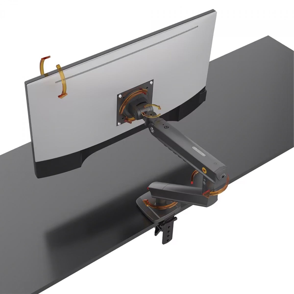 Suporte de Mesa Ergonômico North Bayou Single Arm A5-B, Articulado, Para Monitores 17 Até 32 Pol, Preto