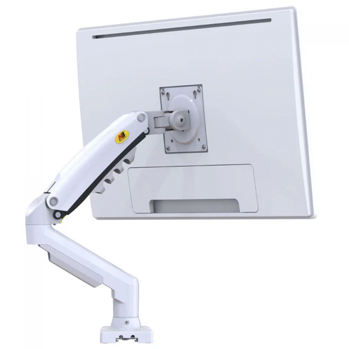 Suporte de Mesa North Bayou F80, Articulado, Com Pistão, Para Monitores 17 Até 30 Pol, Branco