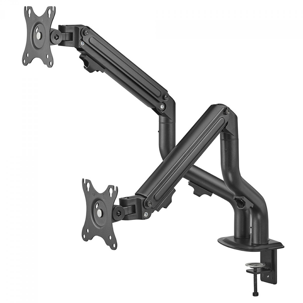 Suporte de Mesa PCYes, Articulado, Para 2 Monitores 17 Até 32 Pol, Preto, PS-024N