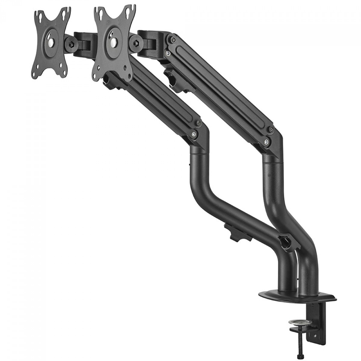 Suporte de Mesa PCYes, Articulado, Para 2 Monitores 17 Até 32 Pol, Preto, PS-024N