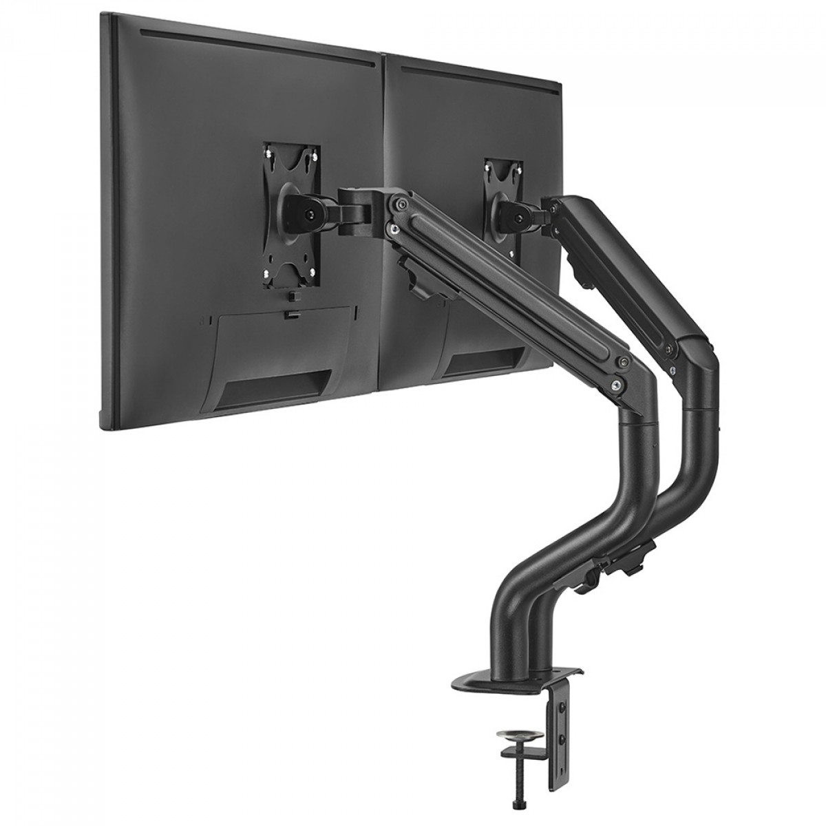 Suporte de Mesa PCYes, Articulado, Para 2 Monitores 17 Até 32 Pol, Preto, PS-024N