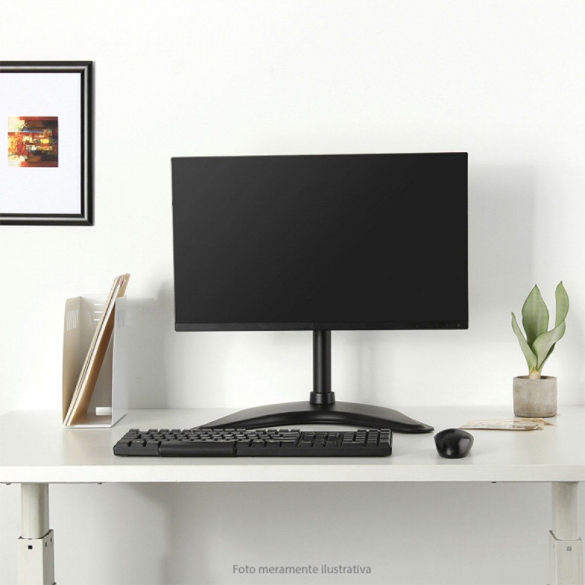 Suporte De Mesa PCYES, Ergonômico, Para Monitor de 13" A 27", PLMSM01B
