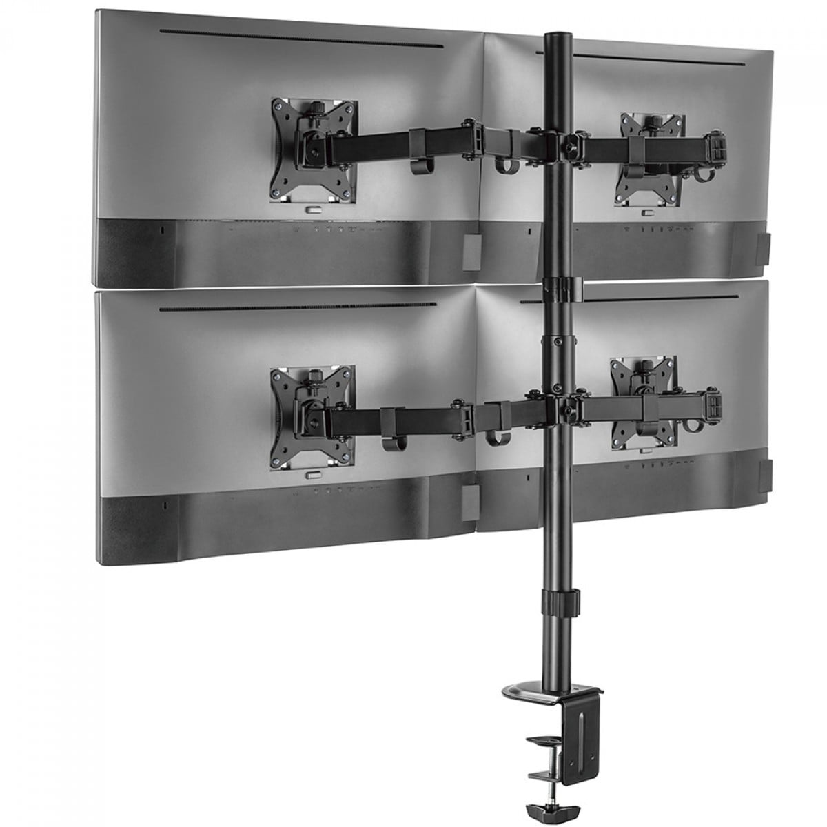 Suporte de Mesa Vinik, Ajustável, Para 4 Monitores 17 Até 32 Pol, Preto, SMQ440C