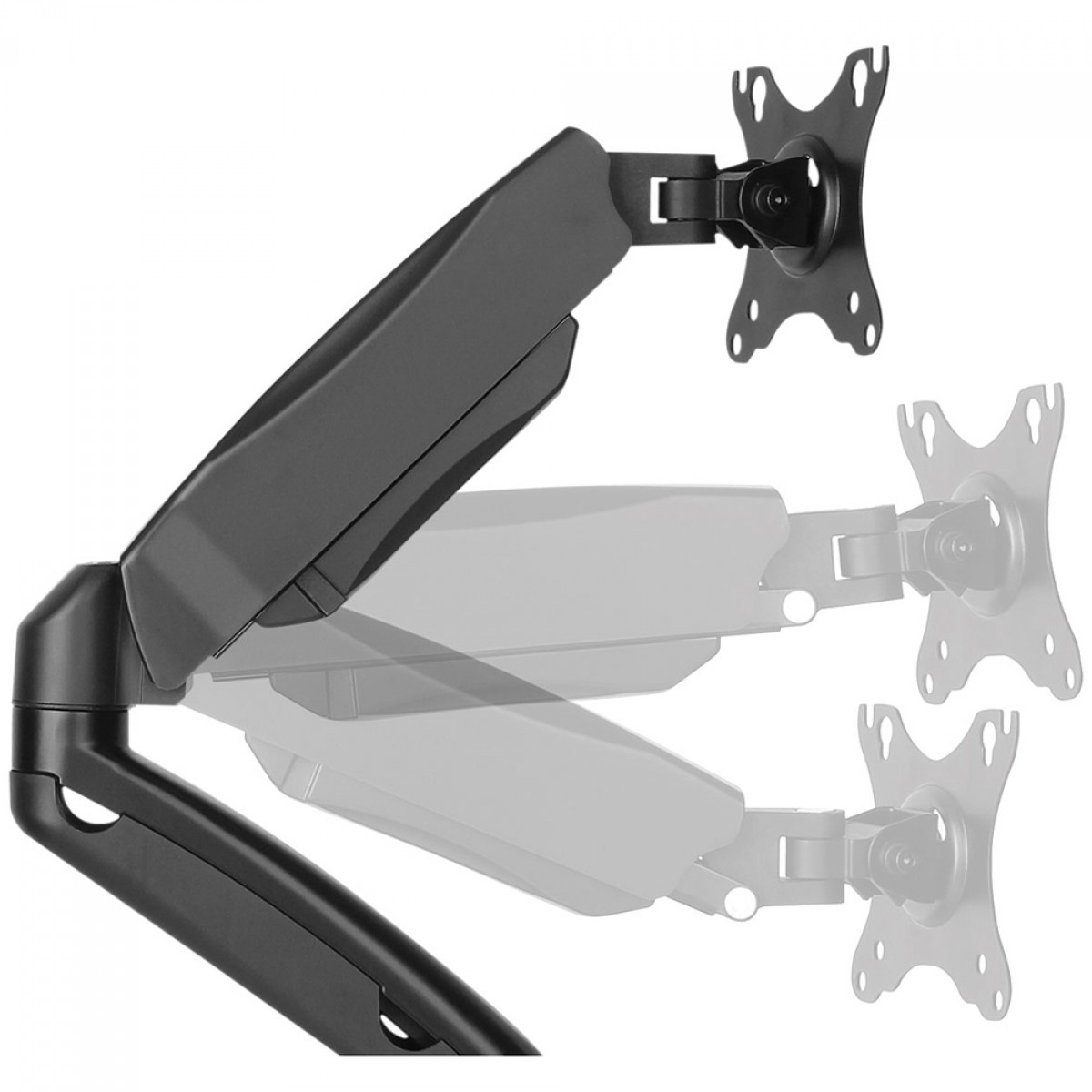 Suporte de Mesa Vinik, Articulado, Com Pistão, Para 2 Monitores 17 Até 32 Pol, Preto, SM-341B