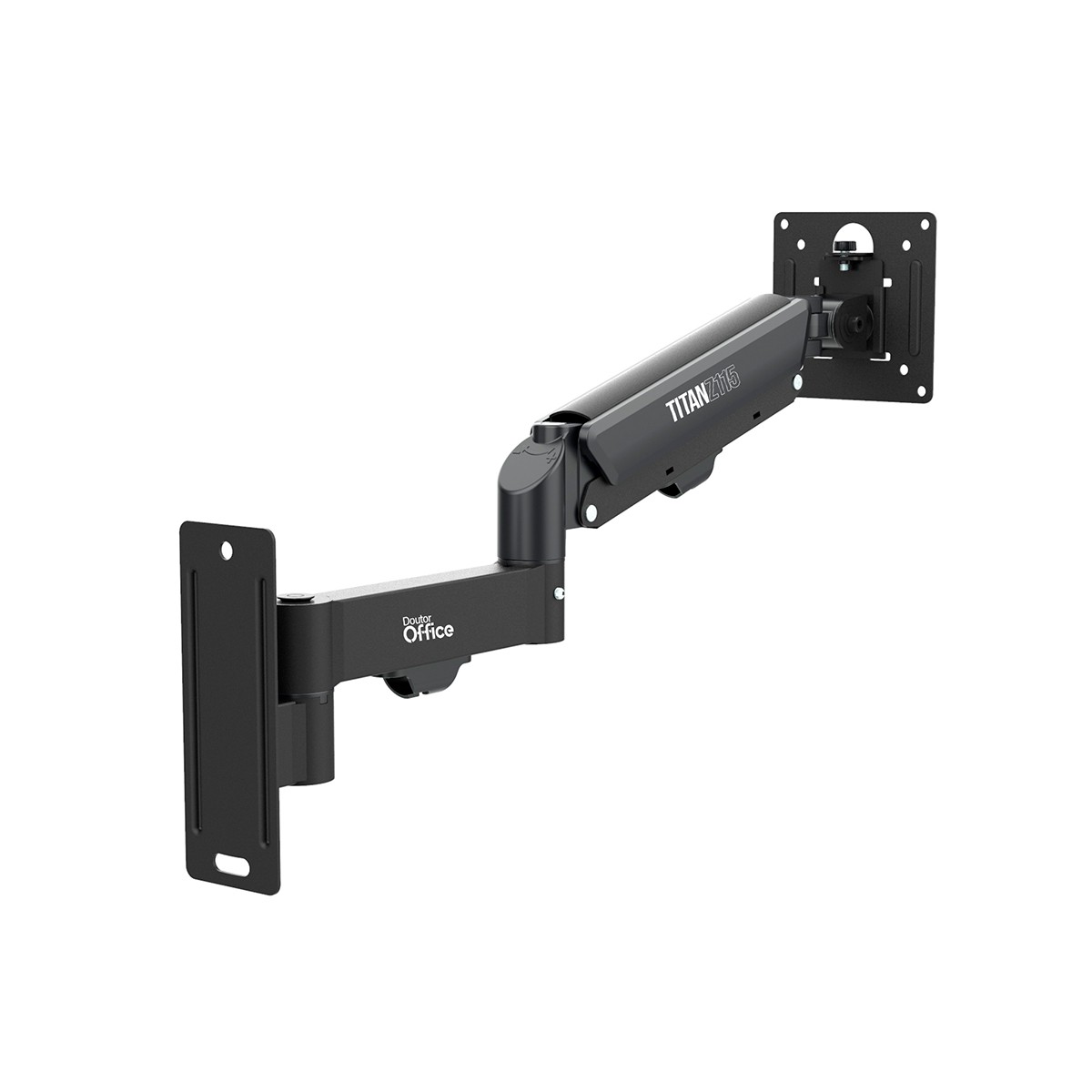 Suporte de Parede Dr. Office Titan Z115, Articulado, Com Pistão, Para Monitores de Até 32 Pol, DR-MA-Z11W1M0K32INN10BN