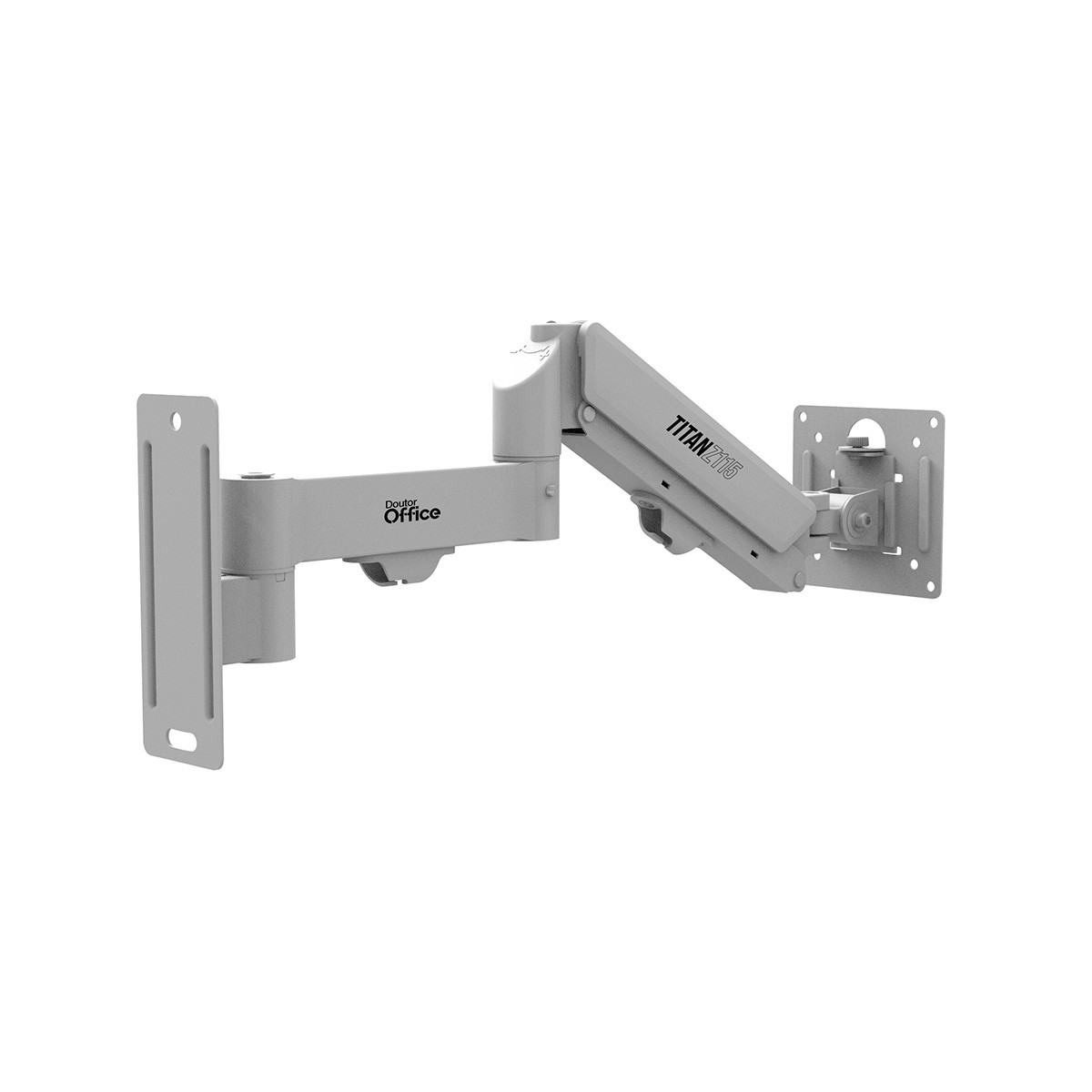 Suporte de Parede Dr. Office Titan Z115 White, Articulado, Com Pistão, Para Monitores de Até 32 Pol, Branco, DR-MA-Z11W1M0K32INN10WN