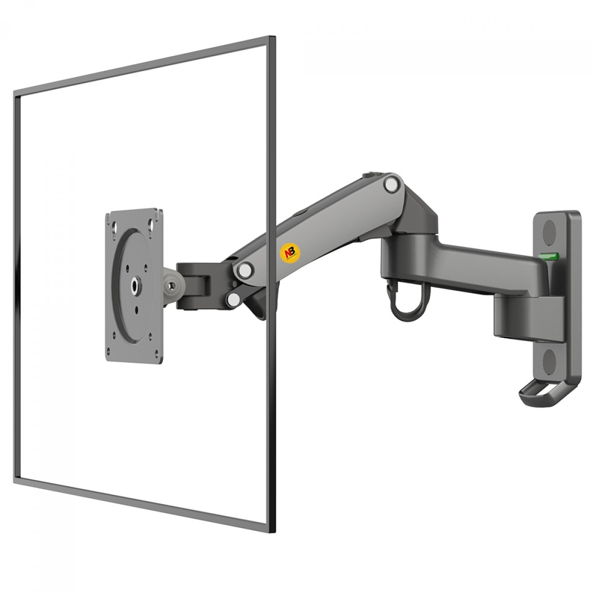 Suporte de Parede North Bayou F150, Articulado, Com Pistão, Para Monitores 17 Até 35 Pol, Preto