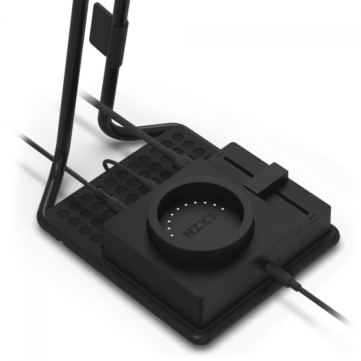 Suporte Para Headset NZXT SwitchMix, Com Mixer de Som, Preto, AP-USMSM-B1