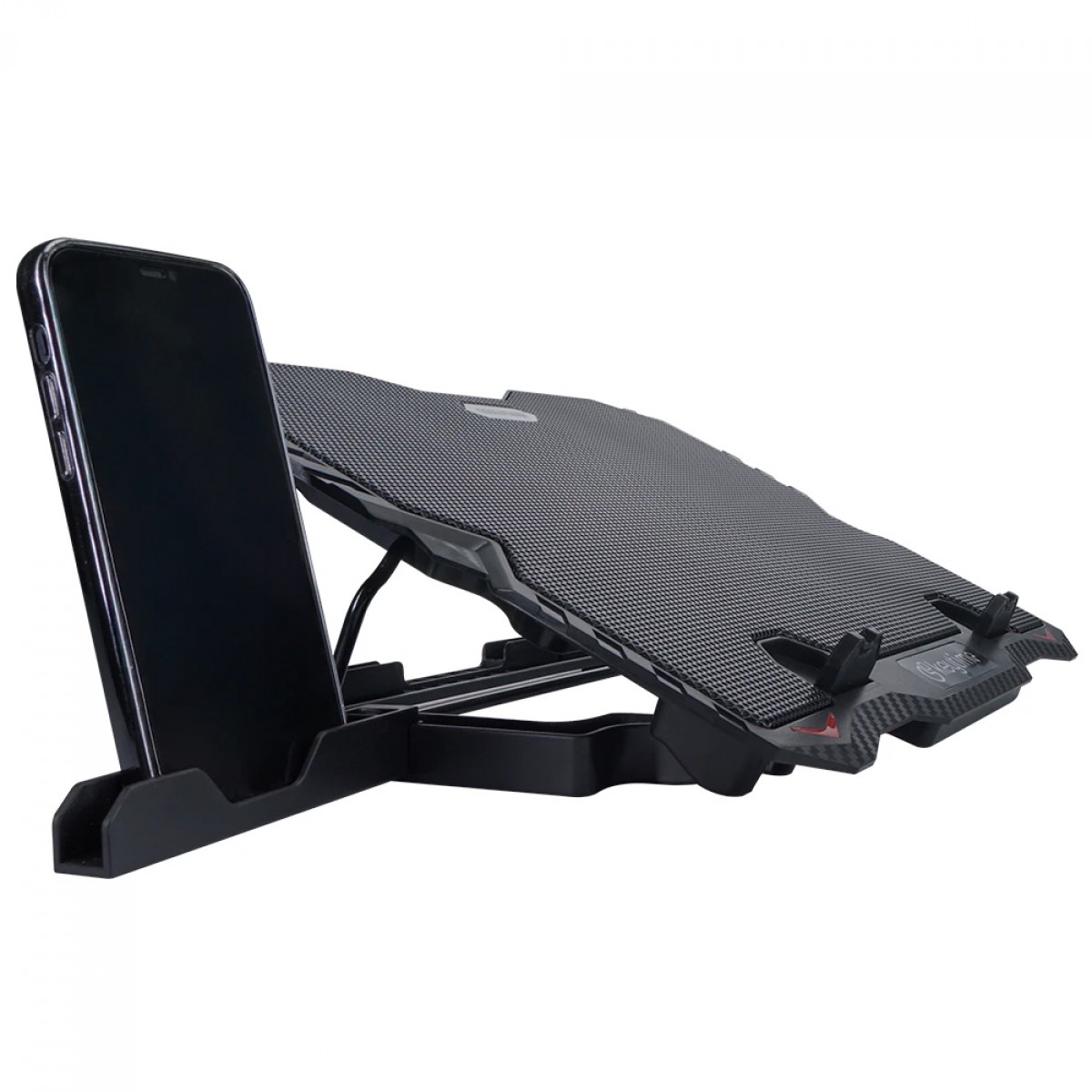 Suporte para Notebook Keytime CoolStand 2, Ajustável, Preto, Com 2 Fans, KYT00020