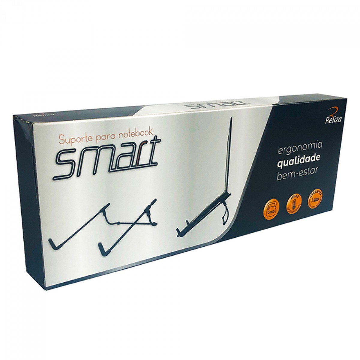 Suporte para Notebook Smart, Reliza, Black, 009594