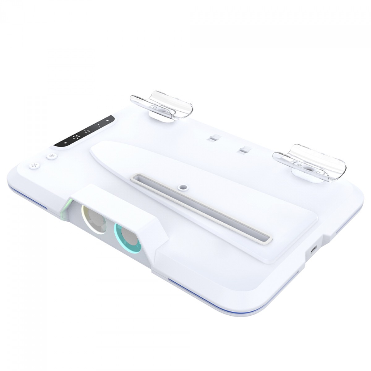 Suporte Vertical Ipega Para PS5 Slim, RGB, Com Cooler Para Refrigeração, Dock De Carregamento Para Controle Dualsense e Suporte De Headset, Branco, PG-P5S020W