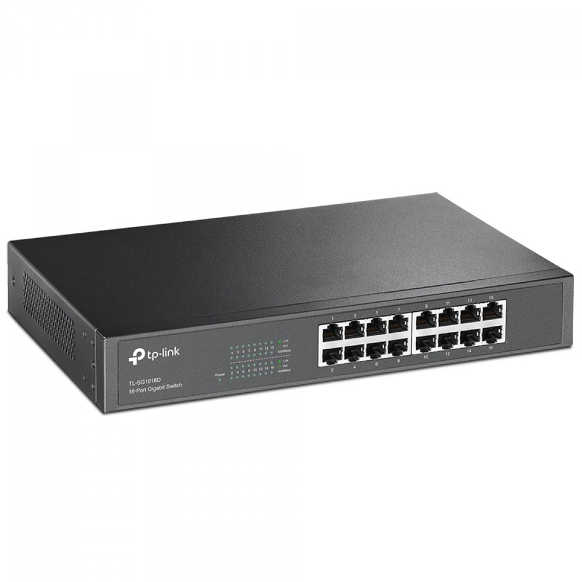 Switch 16 Portas TP-Link Gigabit 10/100/1000 Mbps Rack/Desk, TLSG1016D