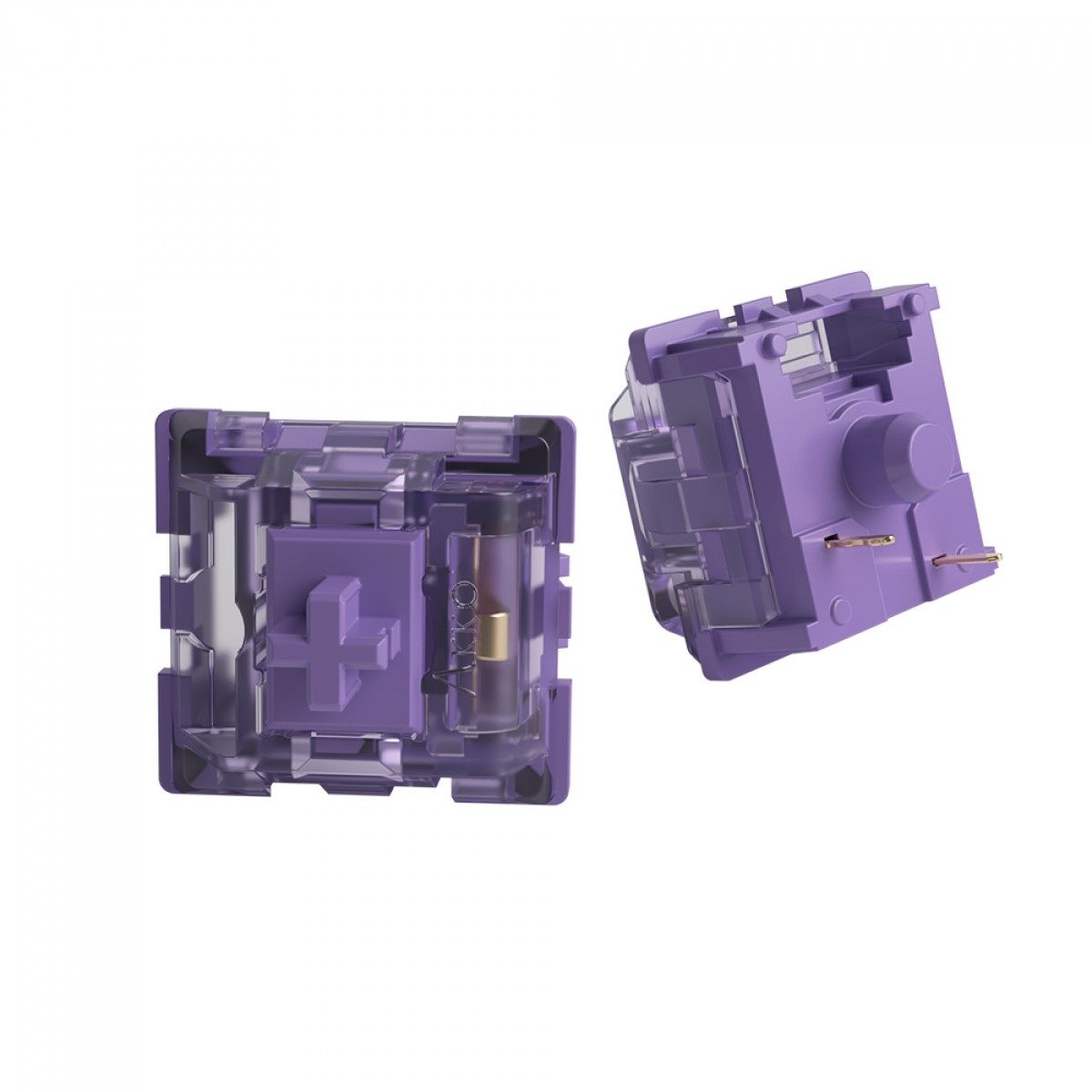 Switch Para Teclado Mecânico Akko, Tactile, Kit Com 45 Unidades, Lavender Purple (Lubed)