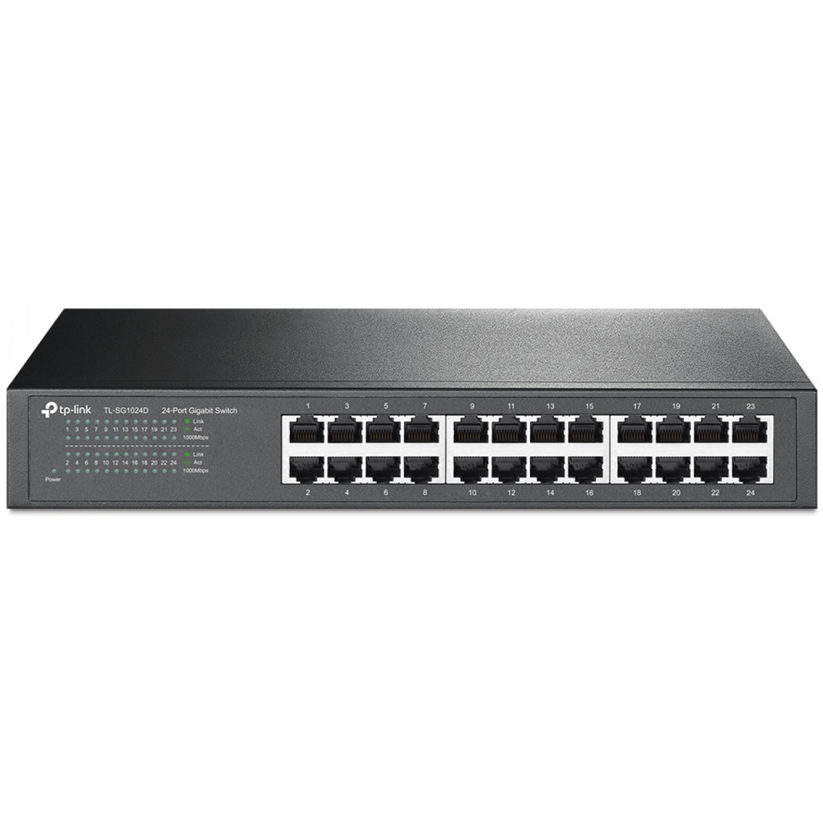 Switch TP-Link 24 Portas Gigabit 10/100/1000 Mbps, Mesa/Rack, TL-SG1024D