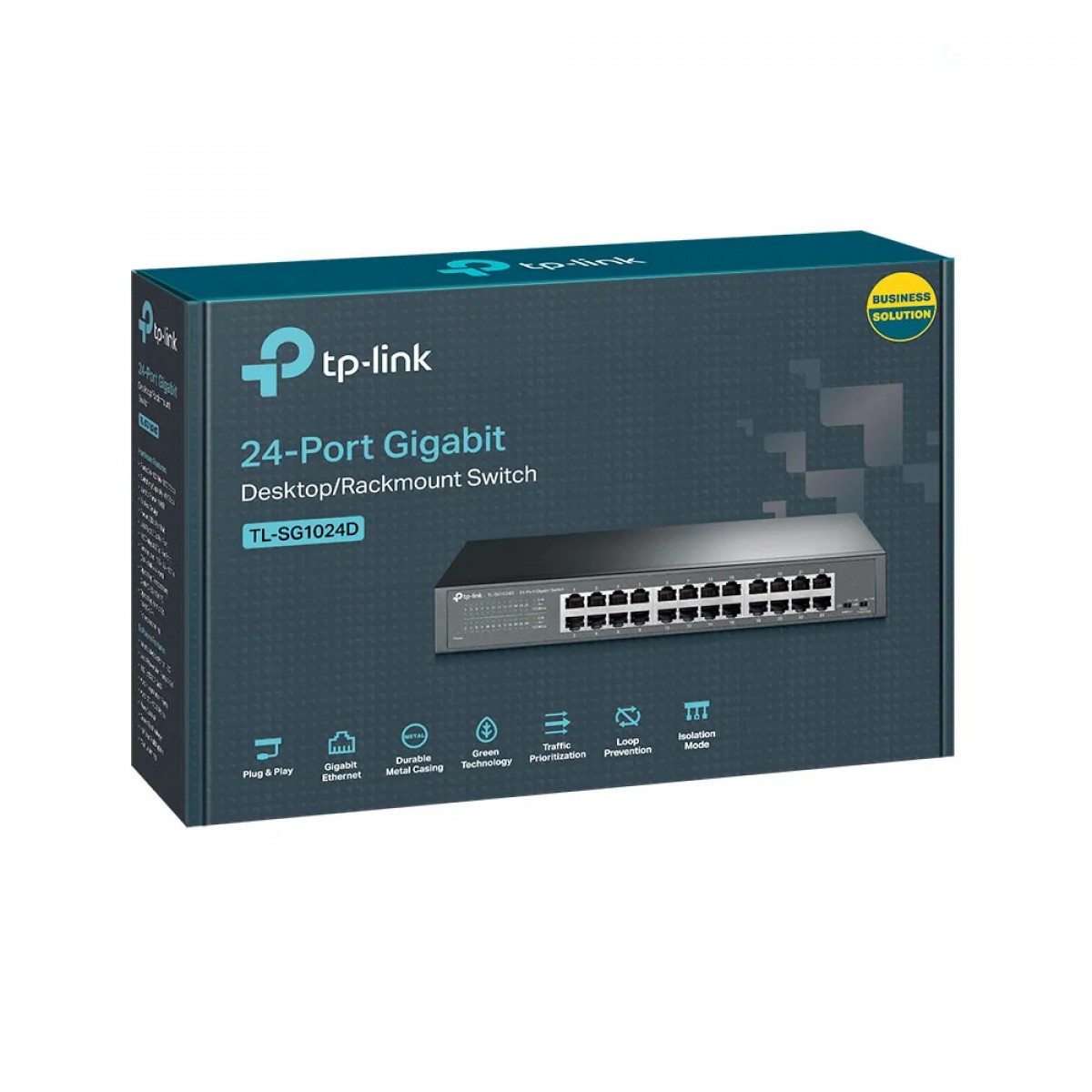 Switch TP-Link 24 Portas Gigabit 10/100/1000 Mbps, Mesa/Rack, TL-SG1024D
