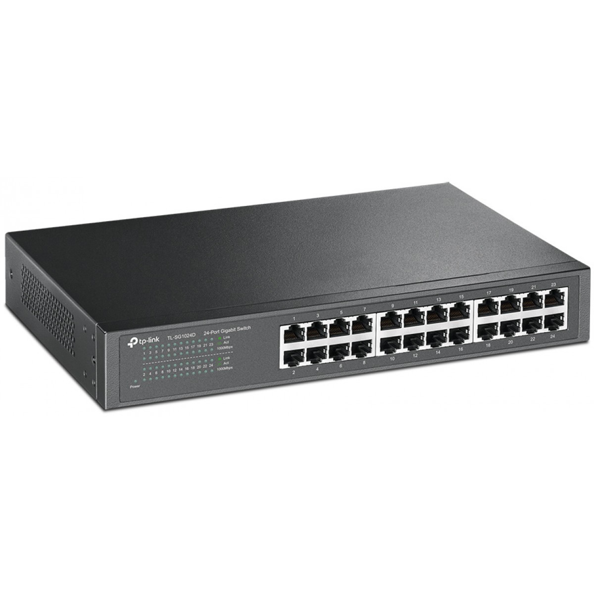 Switch TP-Link 24 Portas Gigabit 10/100/1000 Mbps, Mesa/Rack, TL-SG1024D