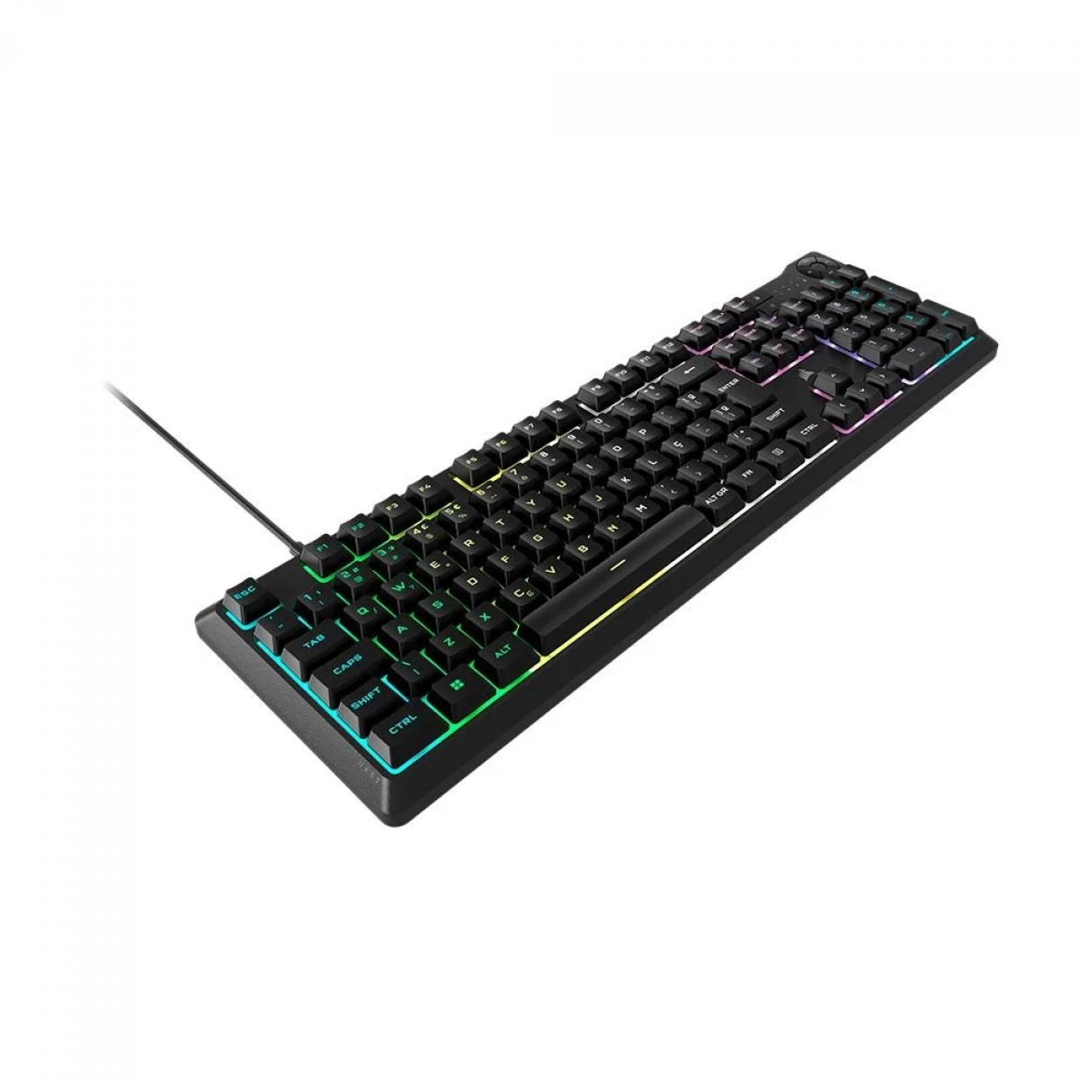 Teclado Gamer Corsair K55 Core, Membrana, RGB, ABNT2, USB, Preto, CH-9226C65-BR