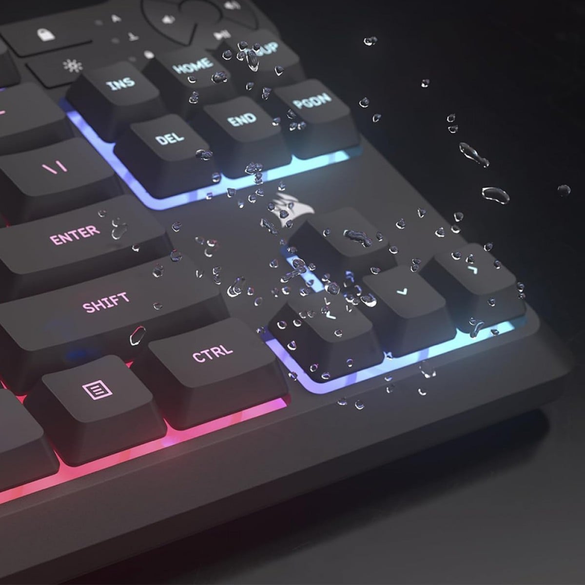 Teclado Gamer Corsair K55 Core TKL, Membrana, RGB, ANSI, USB, Preto, CH-9216065-NA