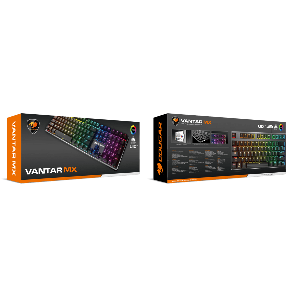 Teclado Gamer Cougar Vantar MX, Switch Red, RGB, ABNT2, Black, 37VAMM1SB-0004