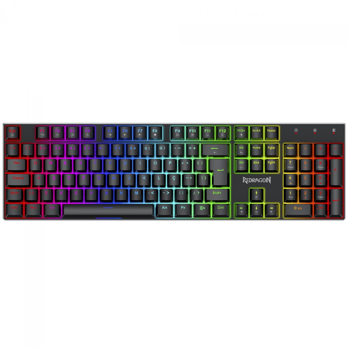 Teclado Gamer Magnético Redragon Dharma, RGB, Full Size, Hall Effect, Rapid Trigger, ABNT2, Preto, K556RGB-M