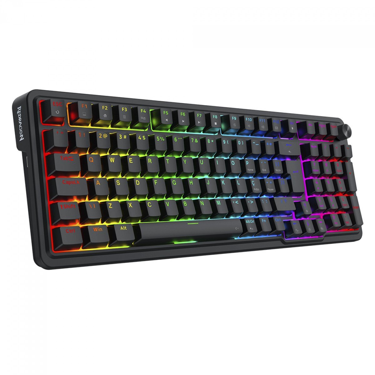 Teclado Gamer Magnético Redragon Eisa, RGB, Hall Effect, UltraMag Linear Switch, ABNT2, Preto, K686RGB-M