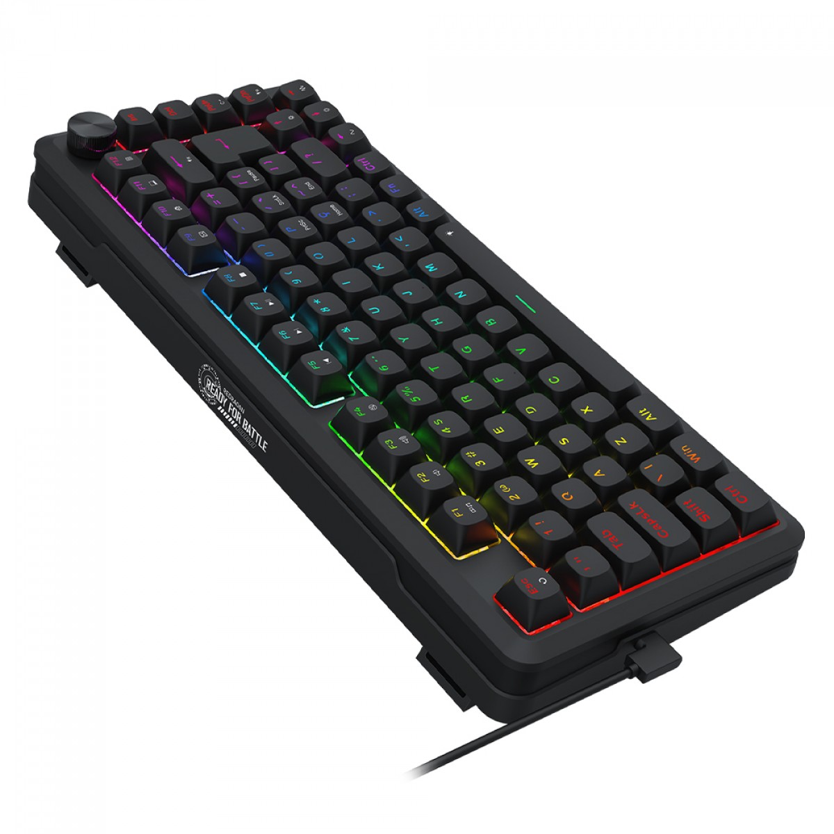 Teclado Gamer Magnético Redragon Stormhunter, RGB, 75%, Hall Effect, UltraMag Linear Switch, ABNT2, Preto, K721RGB-M