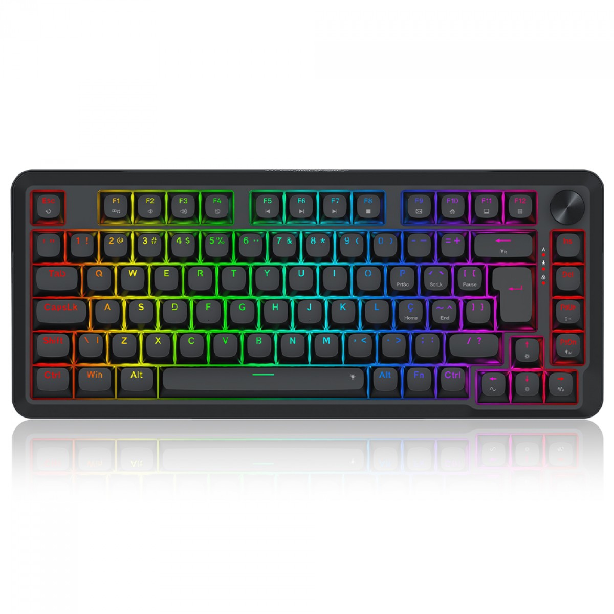 Teclado Gamer Magnético Redragon Stormhunter, RGB, 75%, Hall Effect, UltraMag Linear Switch, ABNT2, Preto, K721RGB-M