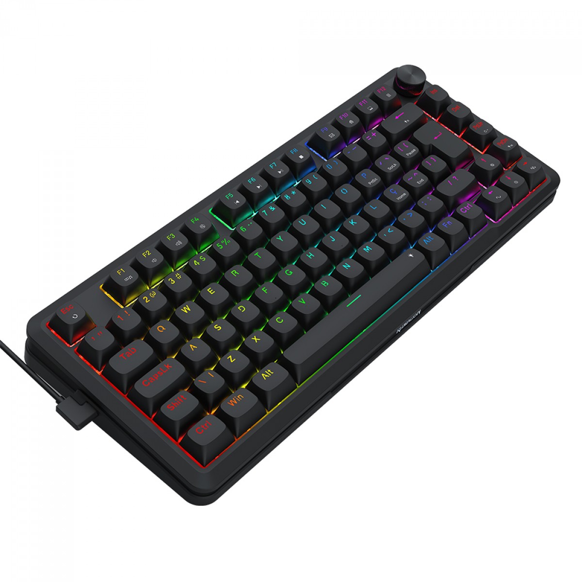 Teclado Gamer Magnético Redragon Stormhunter, RGB, 75%, Hall Effect, UltraMag Linear Switch, ABNT2, Preto, K721RGB-M