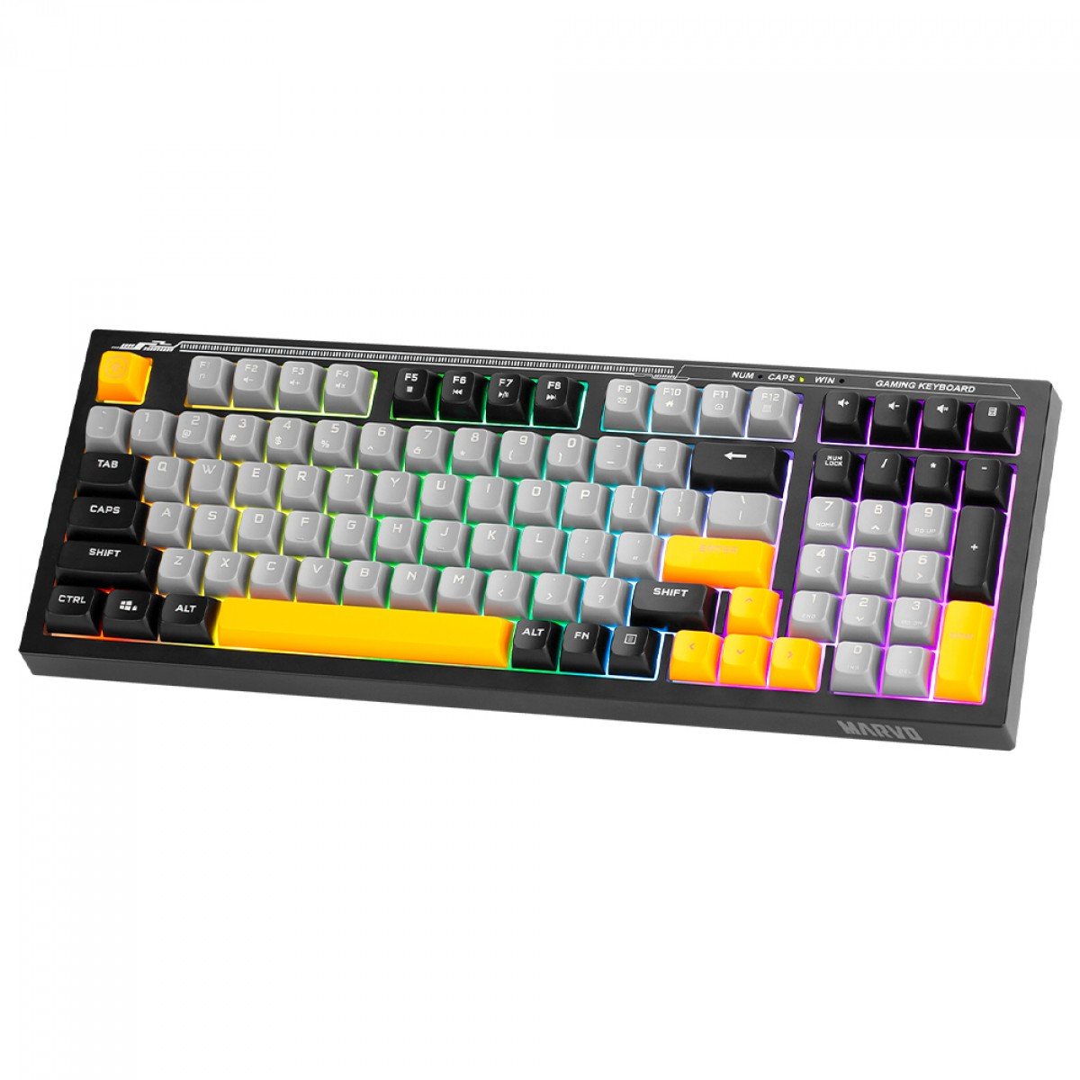 Teclado Gamer Marvo K638B, RGB, Switch Membrana, USB
