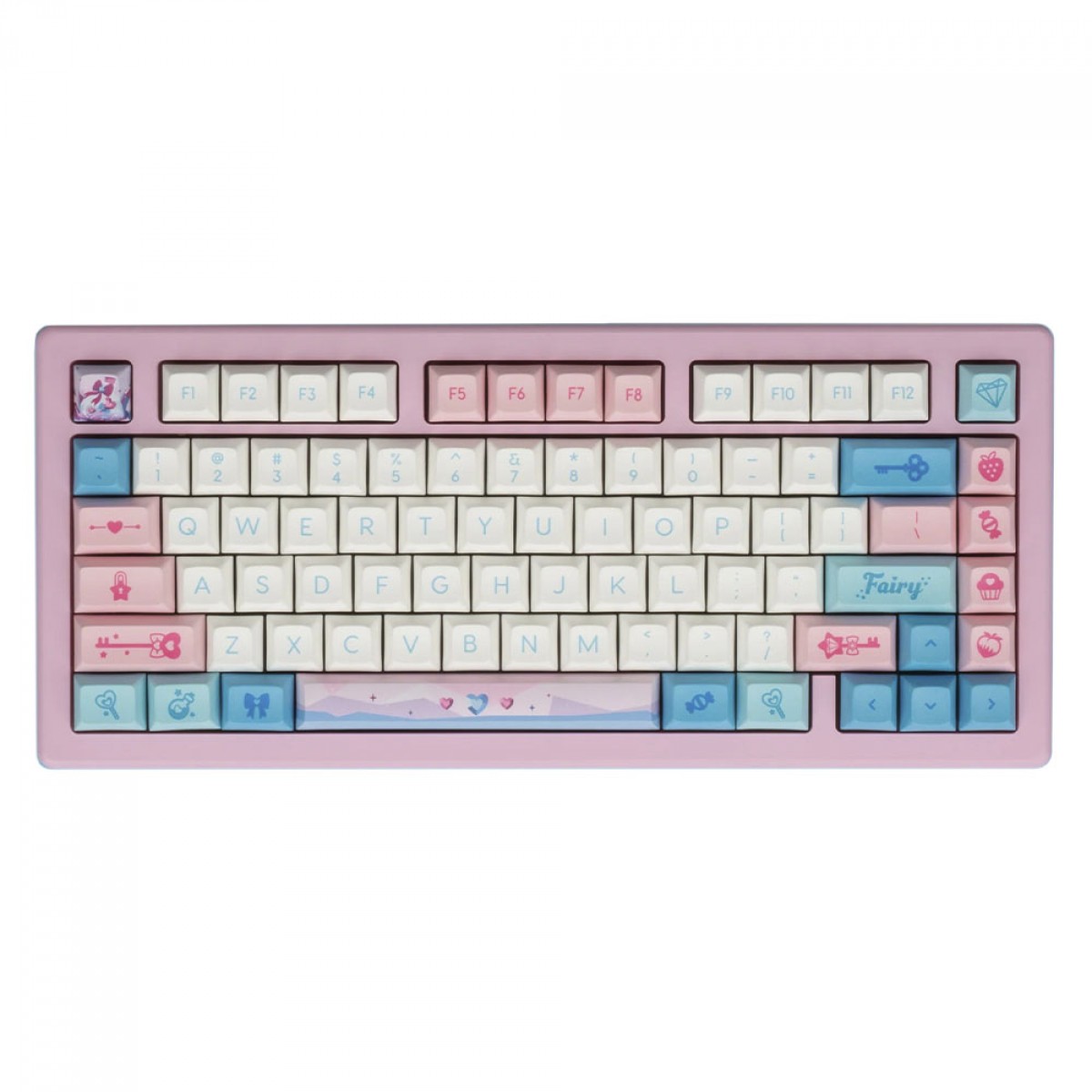 Teclado Gamer Mecânico Akko ACR Pro 75 Sylph Potion DSA, ANSI, Switch Akko Cream Blue Pro, Pink