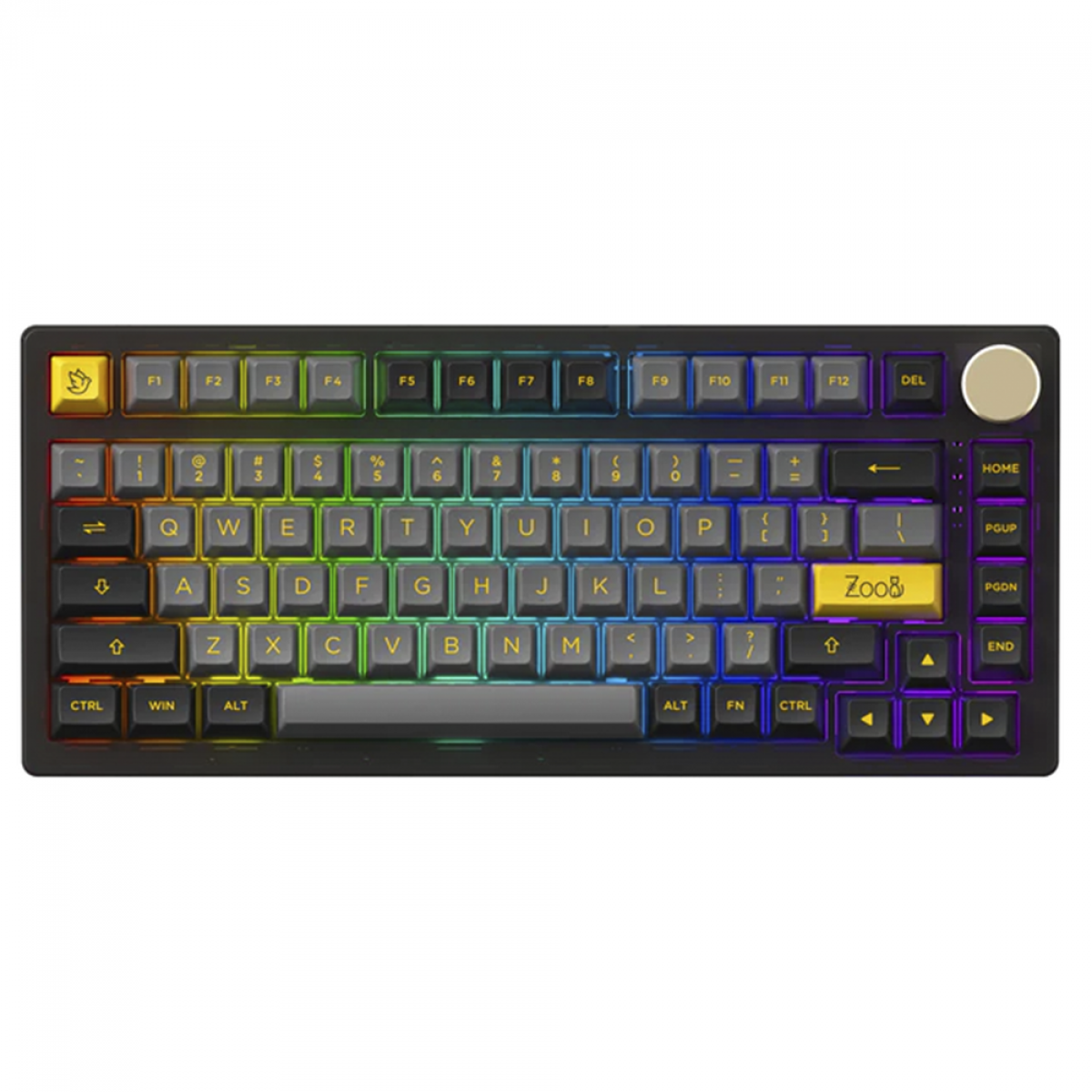 Teclado Gamer Mec Nico Akko Pc B Plus V Rgb Bluetooth Wireless Black E Gold