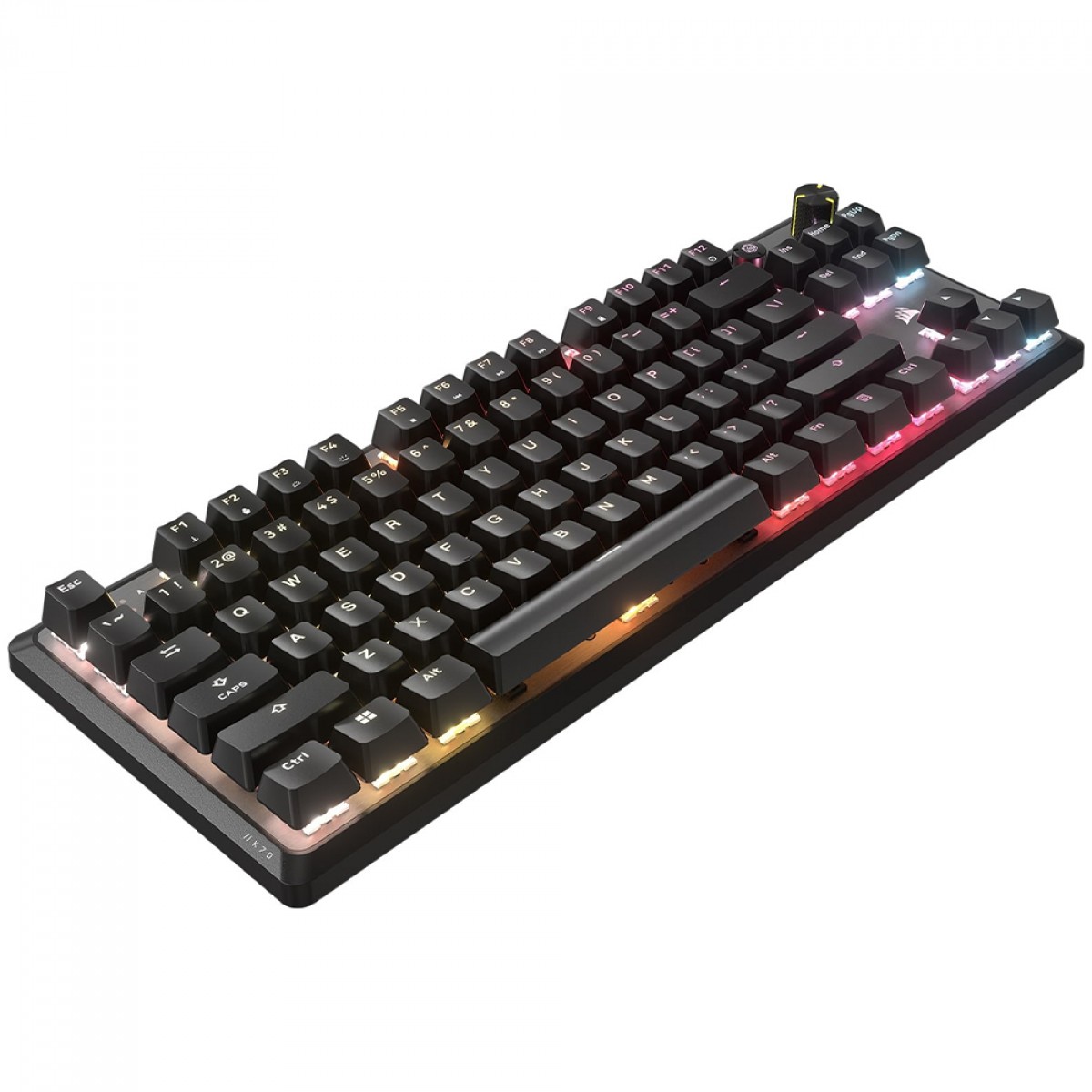 Teclado Gamer Mecânico Corsair K70 Core TKL, RGB, Switch MLX Red V2, ANSI, Preto, CH-911911E-NA