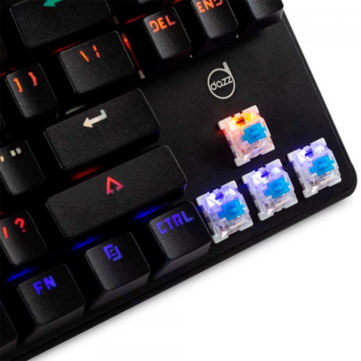 Teclado Gamer Mecânico Dazz Eclipse, Rainbow, Switch Blue, ABNT2, 625313