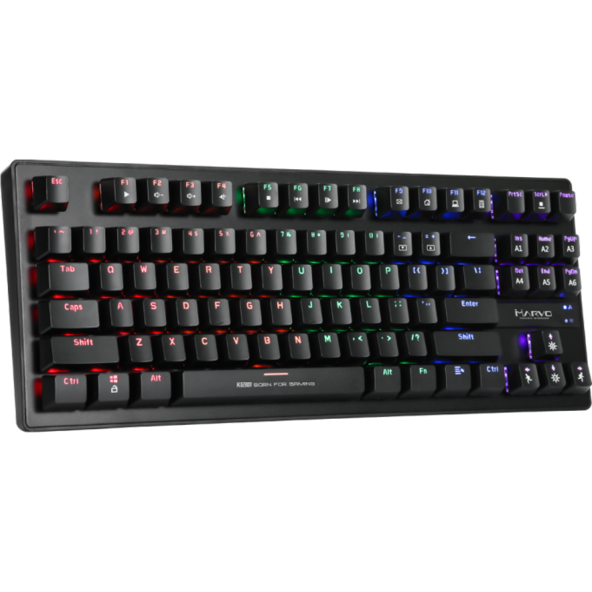 Teclado Gamer Mecânico Marvo KG901, Switch Blue, Rainbow