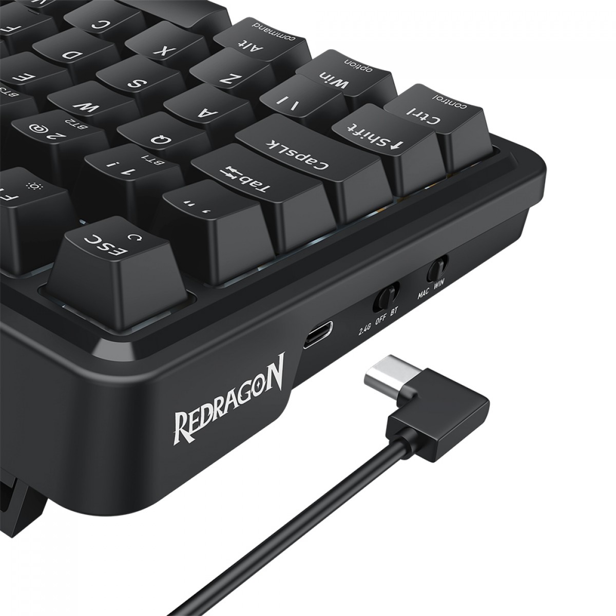 Teclado Gamer Mecânico Redragon Eisa Pro, RGB, Wireless/Bluetooth, Switch Brown, ABNT2, Preto, K686-RGB-PRO