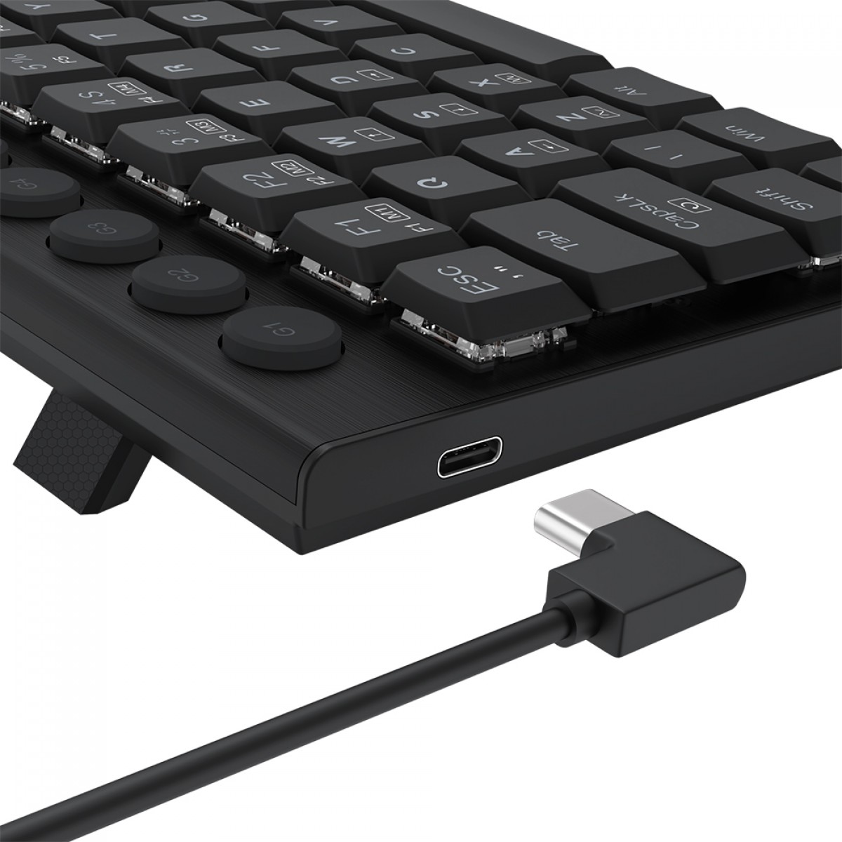 Teclado Gamer Mecânico Redragon Horus Mini, RGB, Low Profile, USB, Switch Brown, ABNT2, 60%, Preto, K632-RGB (PT-BROWN)