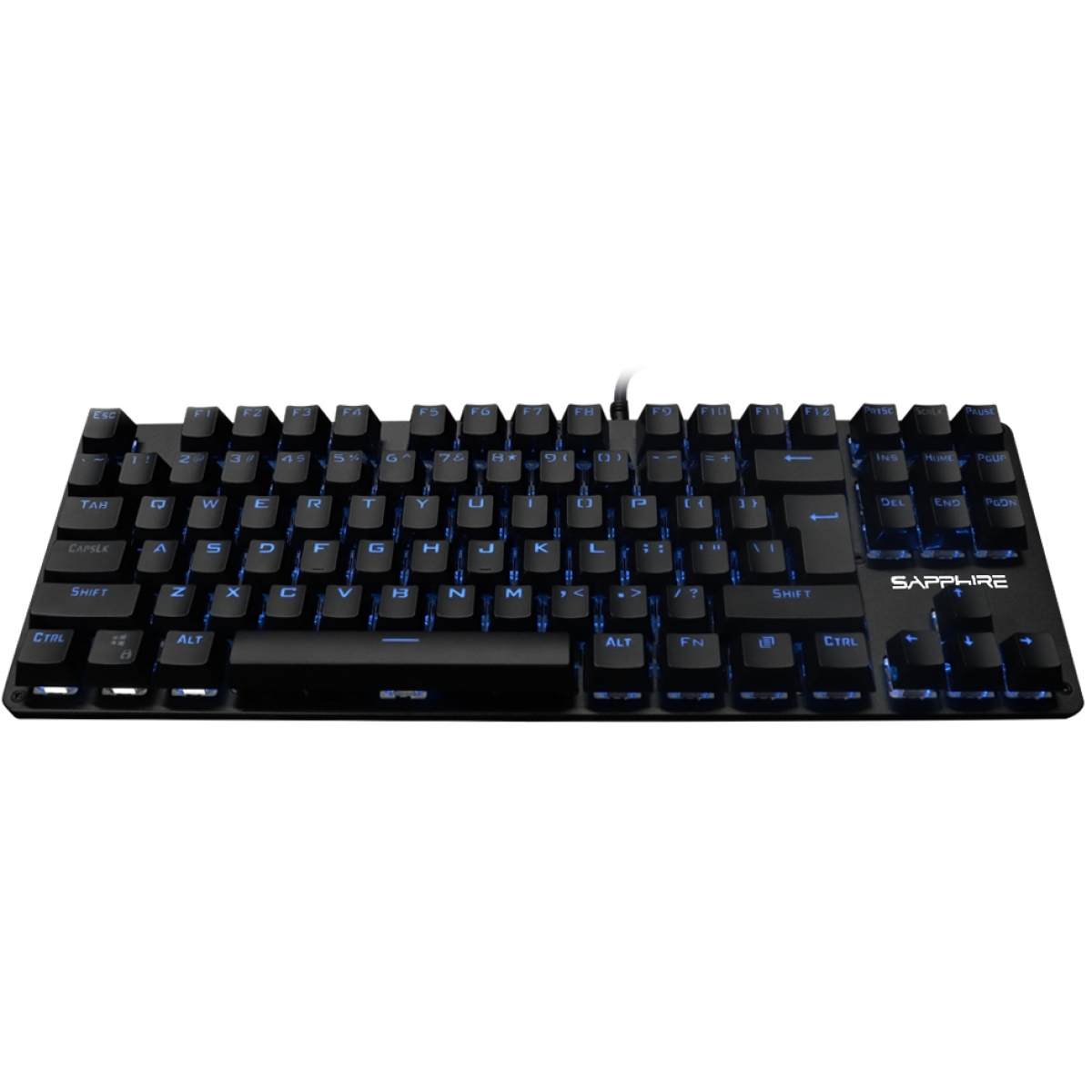 Teclado Gamer Mecanico Sapphire SP12 Black Led Blue Switch Brown 