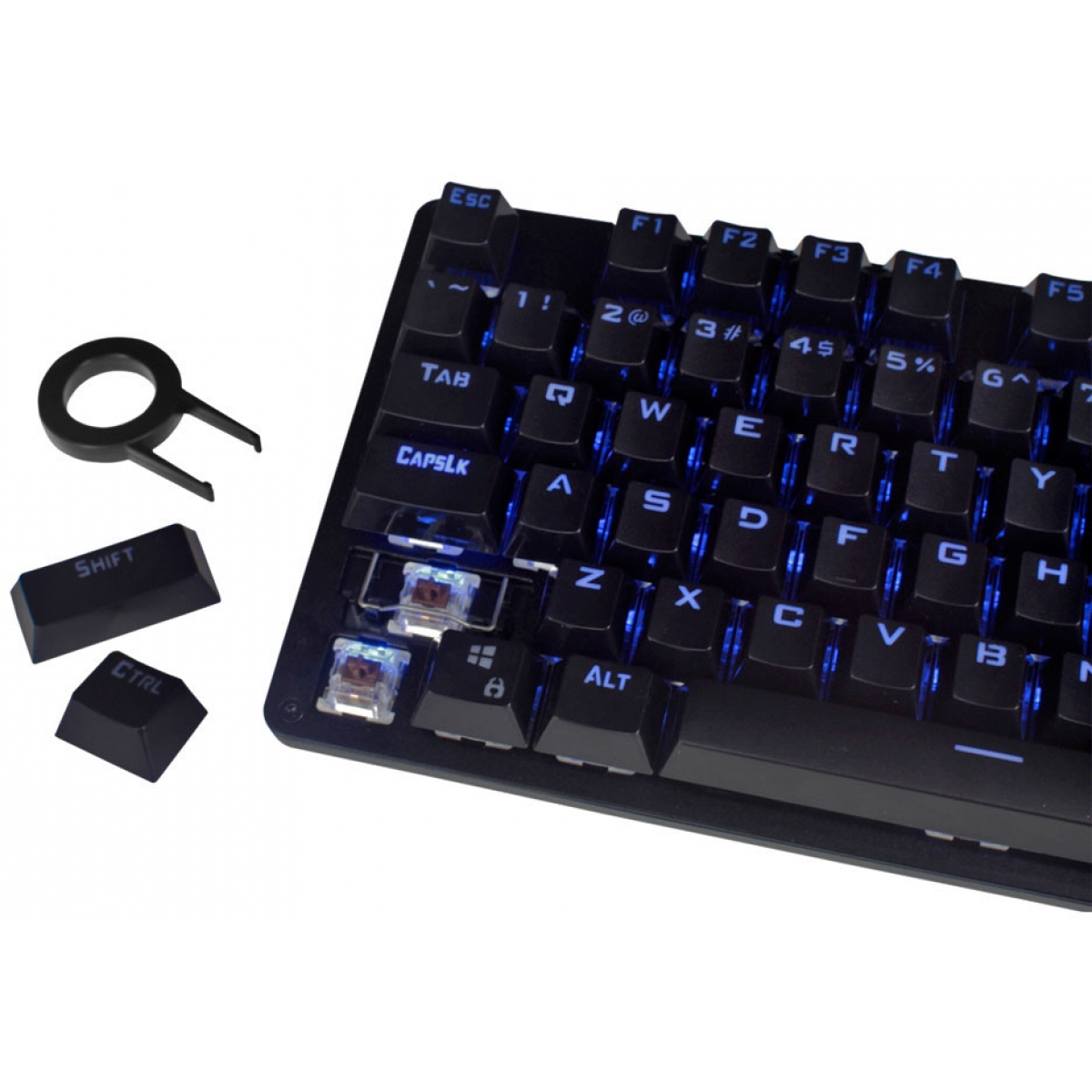 Teclado Gamer Mecanico Sapphire SP12 Black Led Blue Switch Brown 